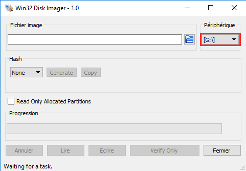 Comment choisir son périphérique dans WIN32 Disk Imager pour installer Jeedom sur un Raspberry PI 3B+