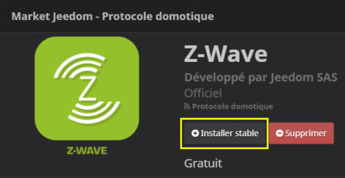 Installer le plugin Z-Wave