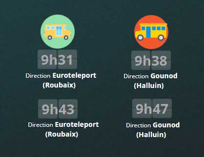 Intégrer les transports en commun dans un design Jeedom