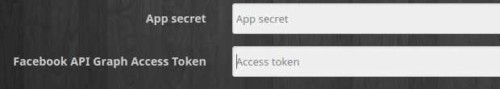 Renseigner l'App Secret et l'Access token