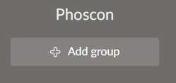 Créer un groupe dans l'application Phoscon