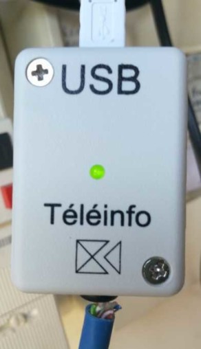 Let signalant état d'activité du module TéléInfo USB avec compteur Linky et Jeedom