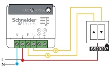 Schneider electric installation actionneur pour volet roulant Odace SFSP avec Jeedom
