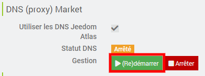 Activer service DNS Jeedom