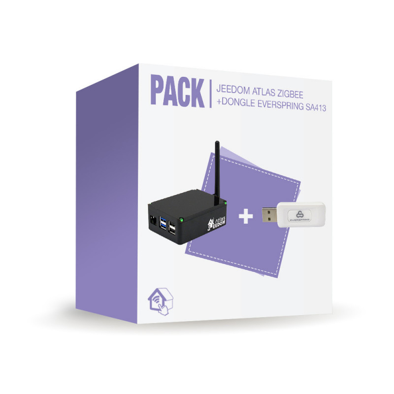 Pack Jeedom Atlas Zigbee + dongle USB Z-Wave