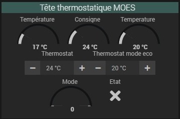 Tête thermostatique MOES Zigbee compatible Jeedom