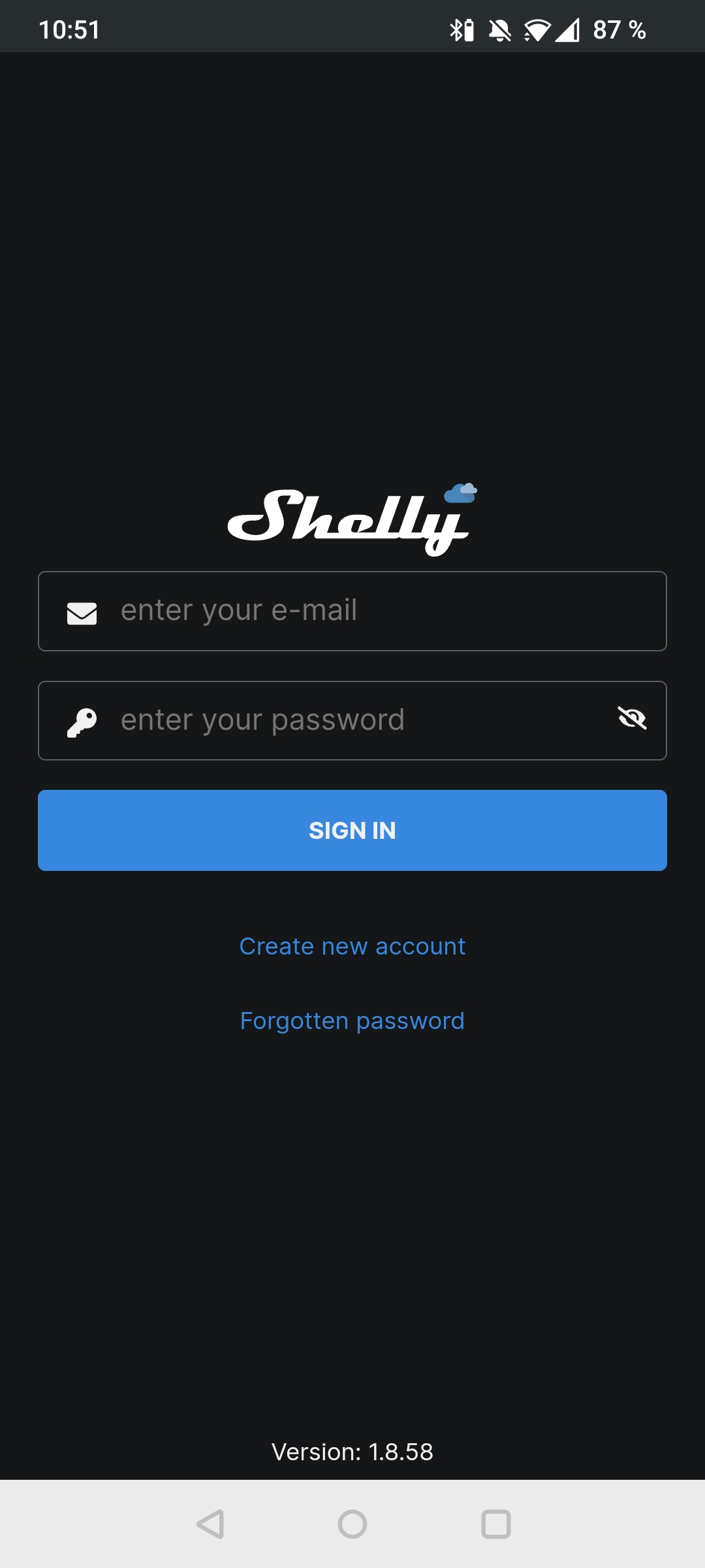 Inclure Shelly 1L dans le réseau via l'application Shelly Cloud
