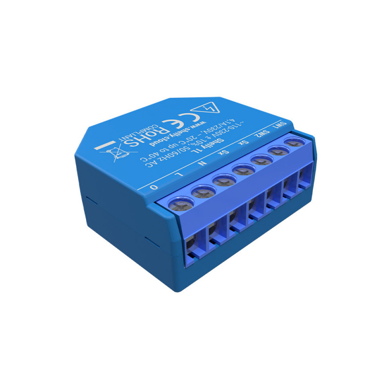 Micromodule Wifi Shelly 1L compatible sans neutre avec Jeedom