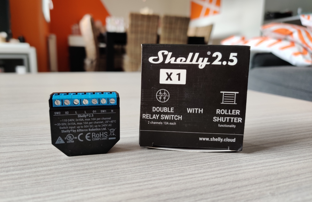Le double relais Shelly 2.5 Wifi compatible volet roulant avec Jeedom