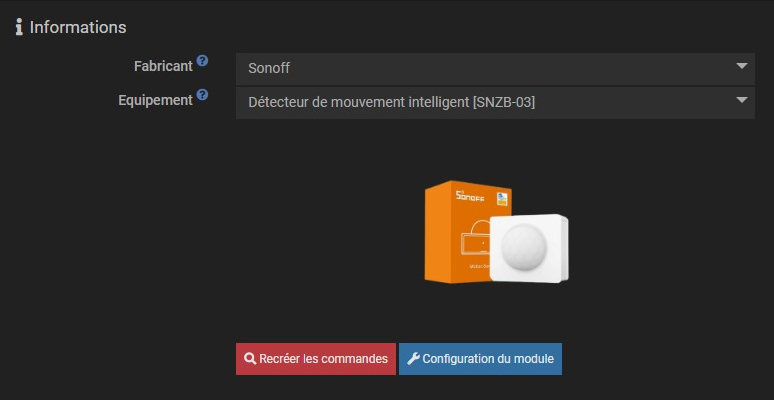 Sonoff SNZB-03 - Détecteur de mouvements sans fil ZigBee compatible Smart  Life, eedomus, Jeedom, Home Assistant,  