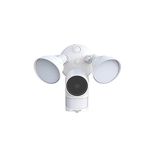 Foscam - F41 - Caméra Extérieure Wifi Projecteurs et Sirène - Détection de Mouvement Humain - Audio Bi-directionnel