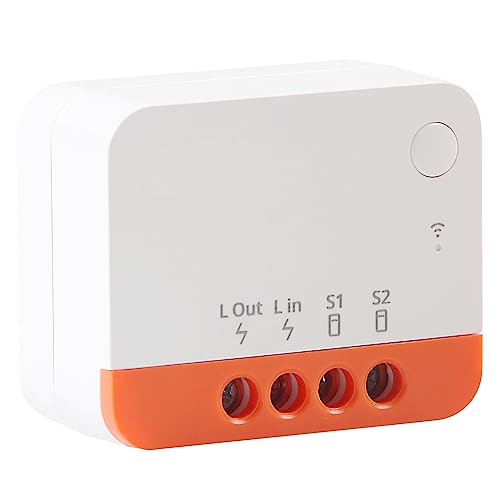 ZBMINI-L2 Zigbee Smart Switch, Zigbee 3.0 Interrupteur intelligent 2 voies compatible avec Alexa, Google Home, Home Assistant (pas de fil neutre nécessaire)