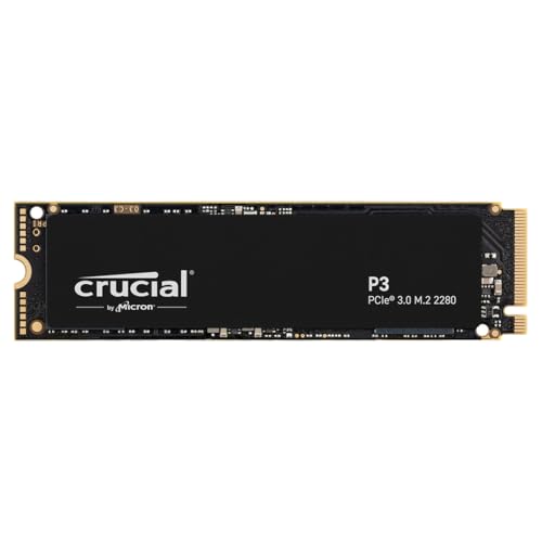 Crucial P3 500Go M.2 PCIe Gen3 NVMe SSD interne - Jusqu’à 3500Mo/s - CT500P3SSD8