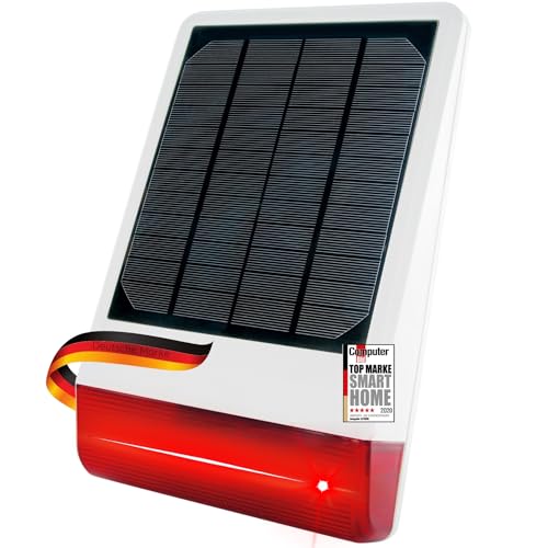 SCHWAIGER ZHS14 Sirène d'extérieur Sirène d'alarme Sirène LED Smart Home Contrôlé par Application Z-Wave Sirène Intelligente Batterie 105dBm
