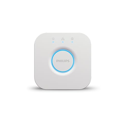 Philips Hue Bridge 2.0 : Hub Central de Contrôle d'Éclairage Intelligent, fonctionne avec Alexa, Google Assistant & Apple HomeKit, Commande Intuitive par l'application connectée Philips Hue