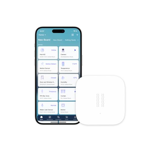Aqara Capteur de Vibration, Nécessite Aqara Hub, Connexion Zigbee, Mini Détecteur de Bris de Vitrage sans Fil pour Système d'Alarme et Domotique Intelligente, Compatible avec Apple HomeKit, IFTTT