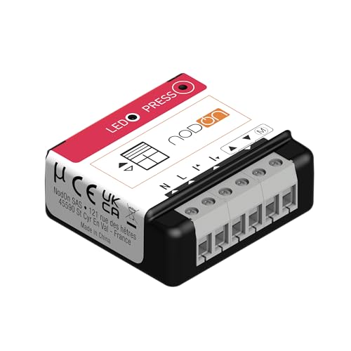 NodOn - Module Volet Roulant Zigbee 3.0, autocalibration, centralisation ouvrants, stores, BSO, installation possible au tableau électrique, compatible Home Assistant, Jeedom, Z2M, ZHA