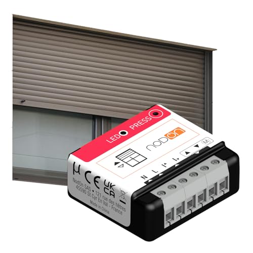 NodOn - Zigbee 3.0 Module Volet Roulant Connecté - Module Zigbee Volet Roulant - Home Assistant avec Autocalibration et Pilotage a Distance - Compatible Box Domotique Home Assistant, Jeedom, Z2M, ZHA