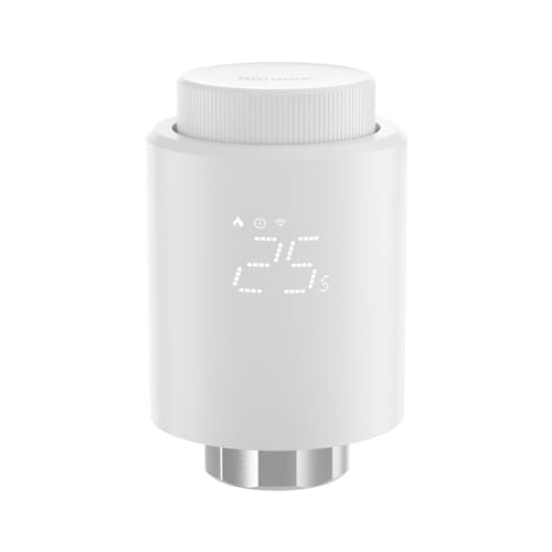 SONOFF TRVZB Thermostatique Connectée et Intelligente, ZigBee 3.0 Vanne Thermostatique Radiateur, Contrôle Vocal, Détection de Fenêtre, Compatible avec Alexa/Home Assistant, Requiert Le Hub Zigbee